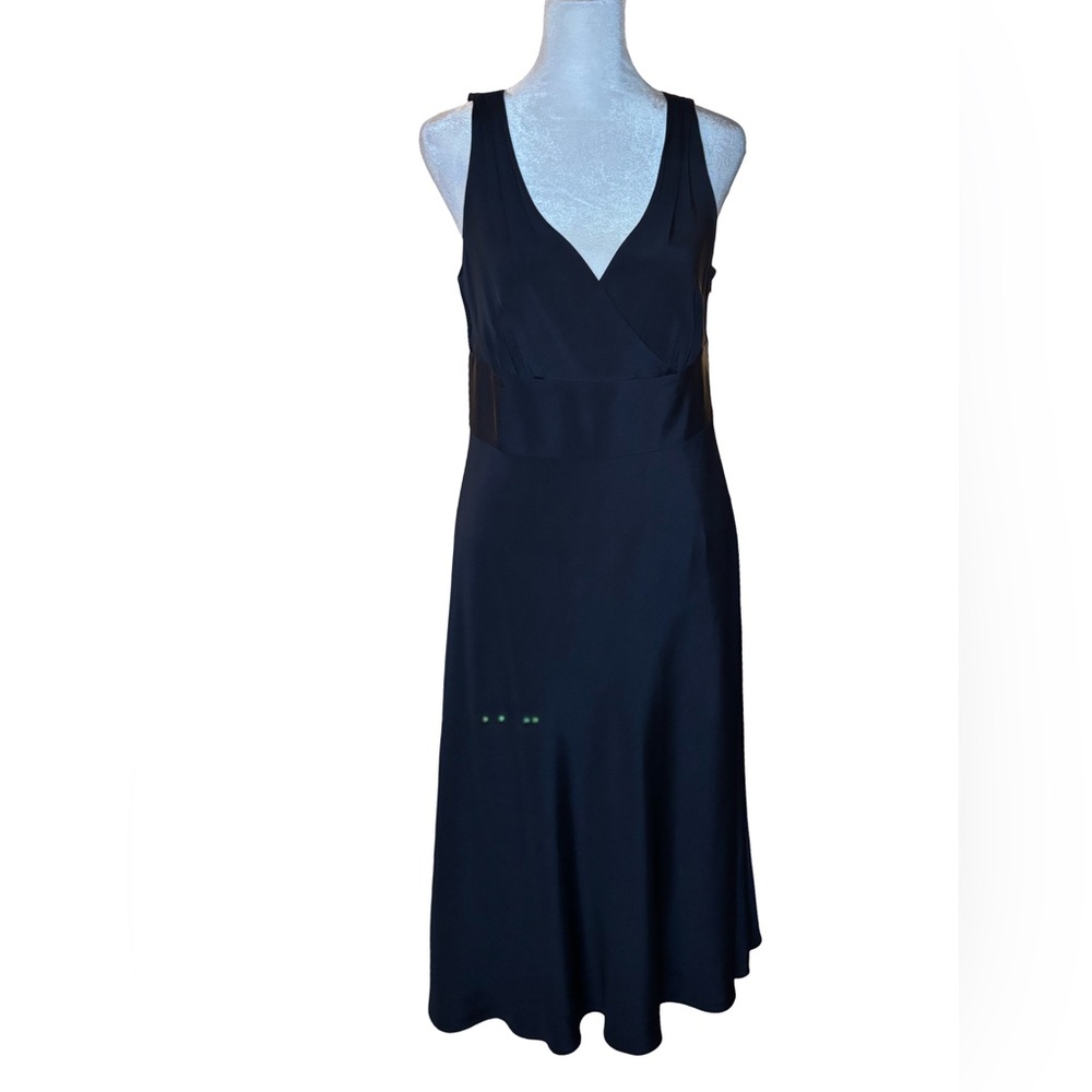 J. Crew Sleeveless Silk Cocktail Dress Party Ready In Navy Size 10